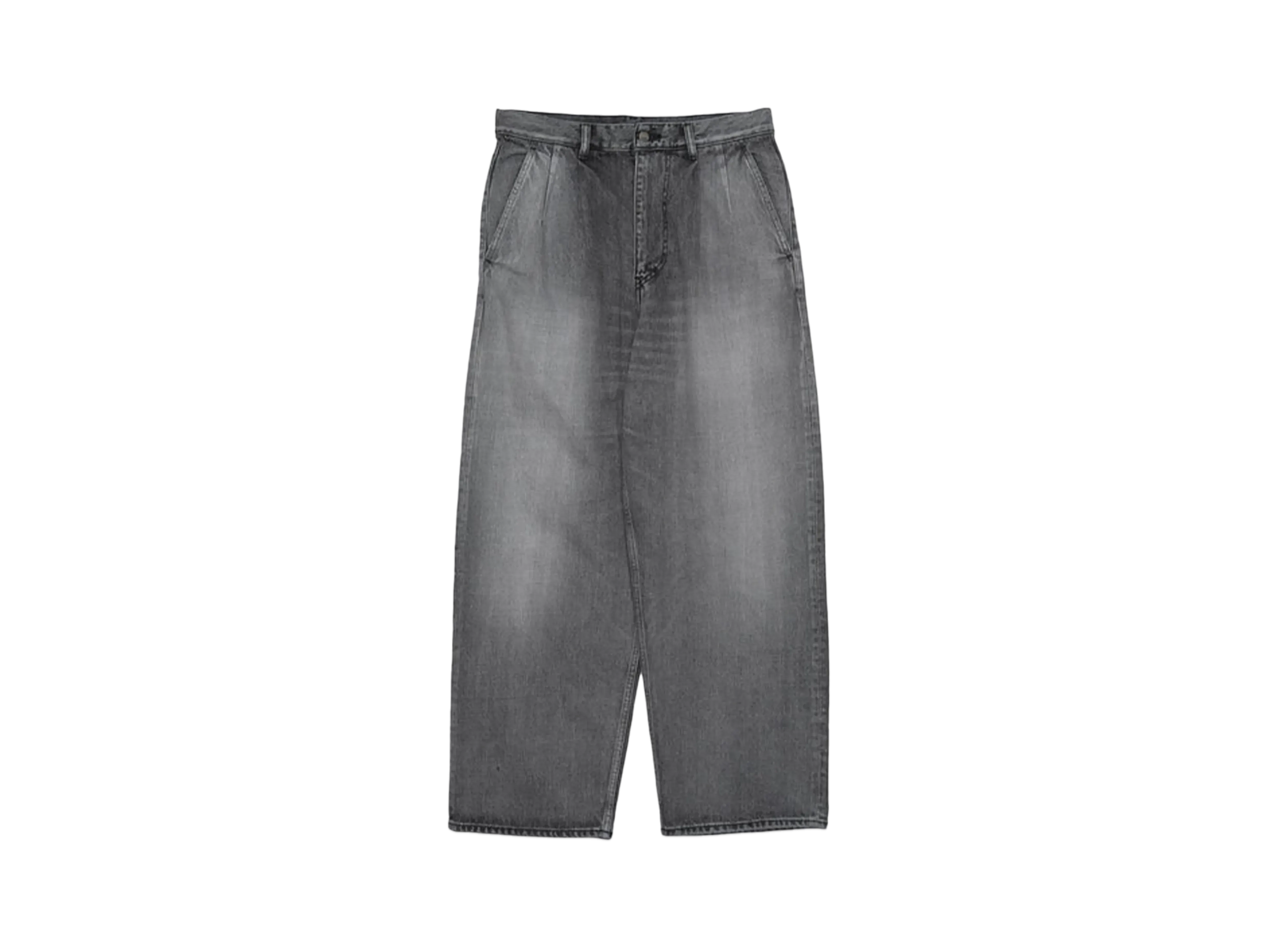 Graphpaper Selvage Denim Two Tuck Pants -Light Fade- "Black"