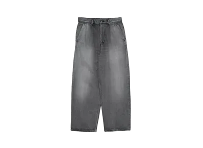 Graphpaper Selvage Denim Two Tuck Pants -Light Fade- "Black"