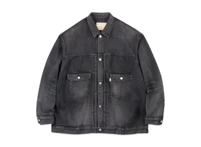 Graphpaper Selvage Denim Jacket-Dark Fade- "Black"