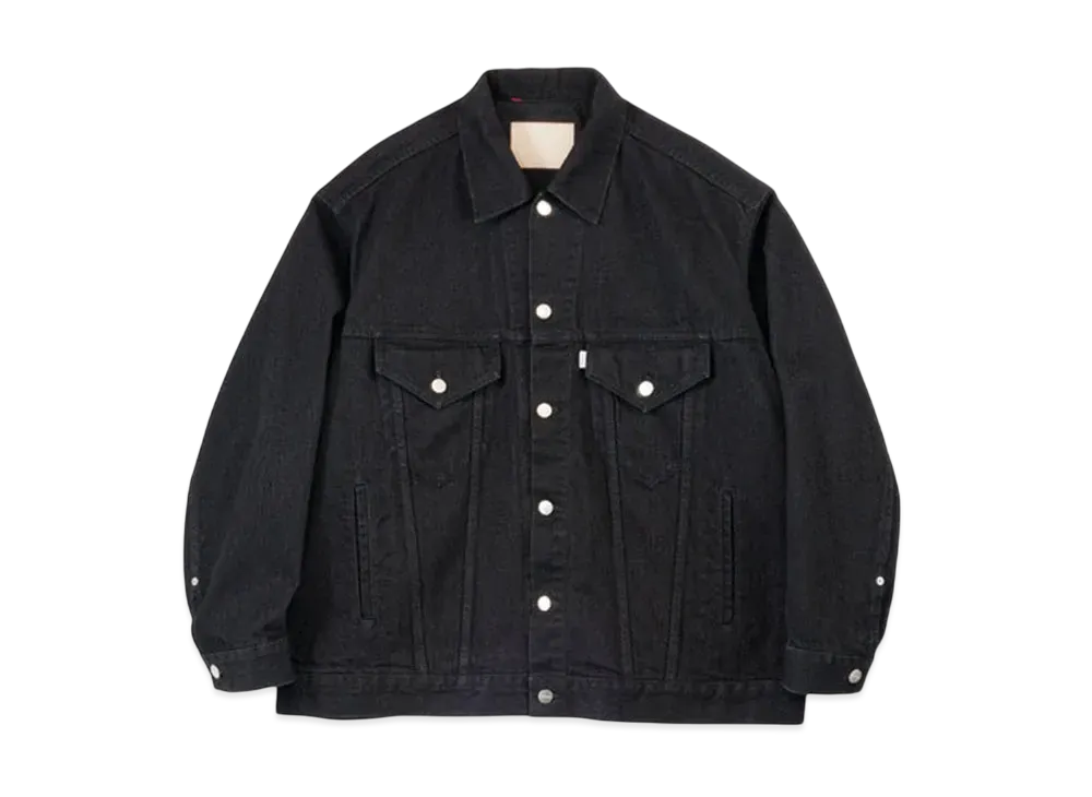 Graphpaper Selvage Denim Trucker Jacket "Black Washed"