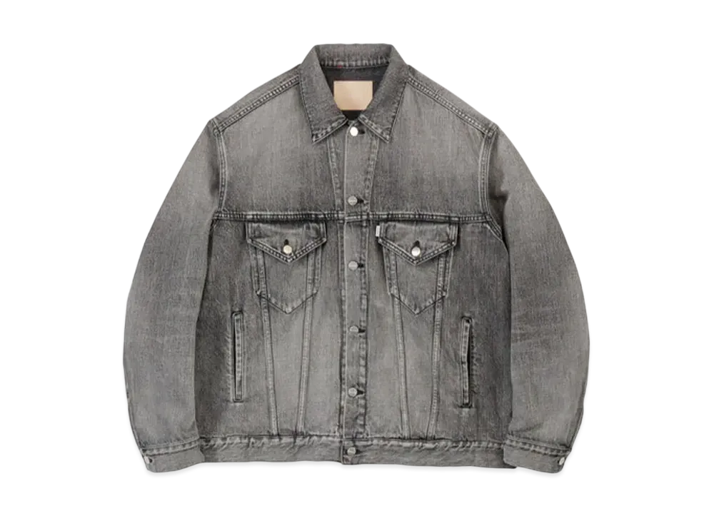 Graphpaper Selvage Denim Trucker Jacket -Light Fade- "Black"
