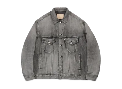 Graphpaper Selvage Denim Trucker Jacket -Light Fade- "Black"