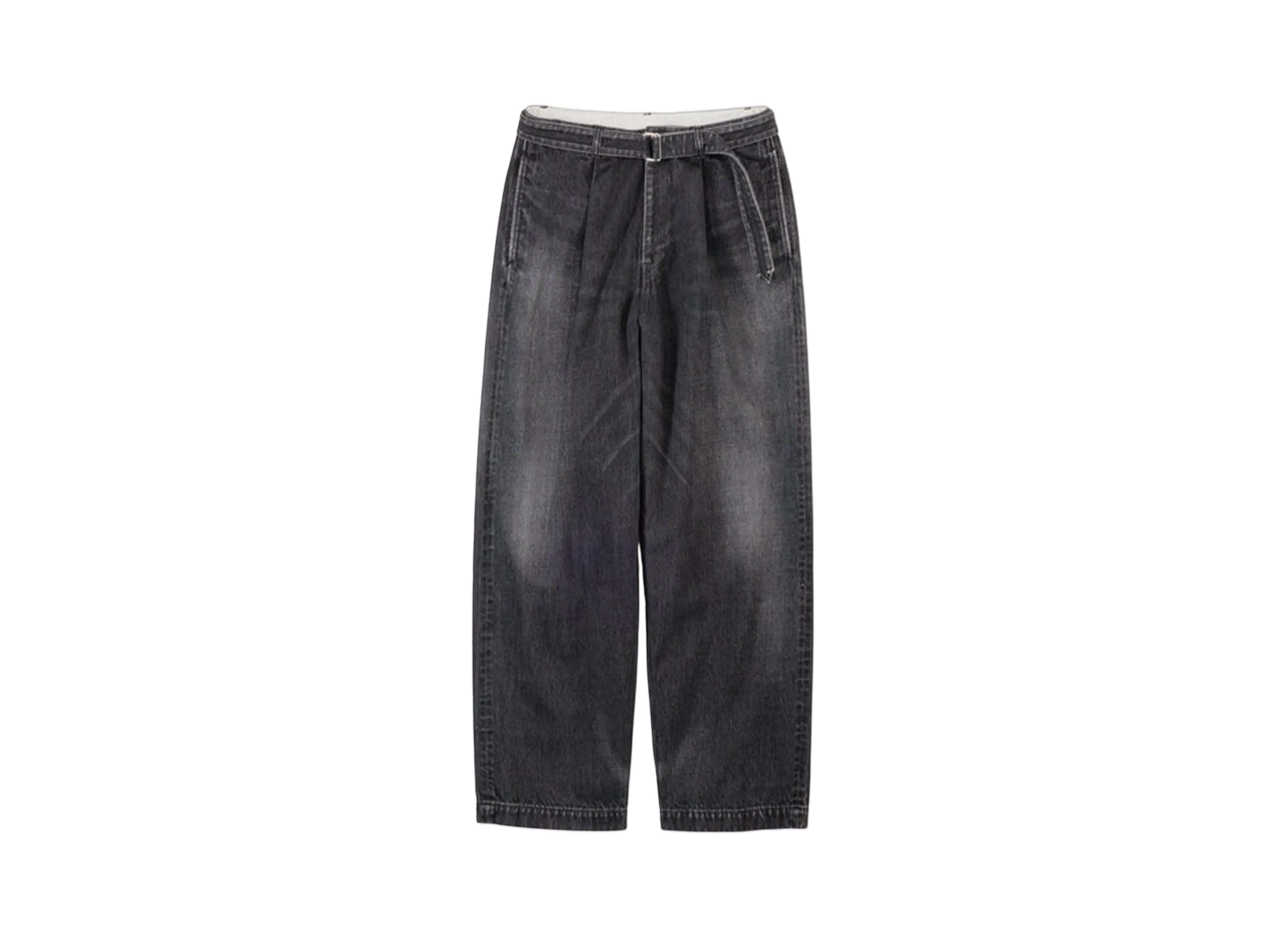 Graphpaper Selvage Denim Belted Pants -Dark Fade- "Black"