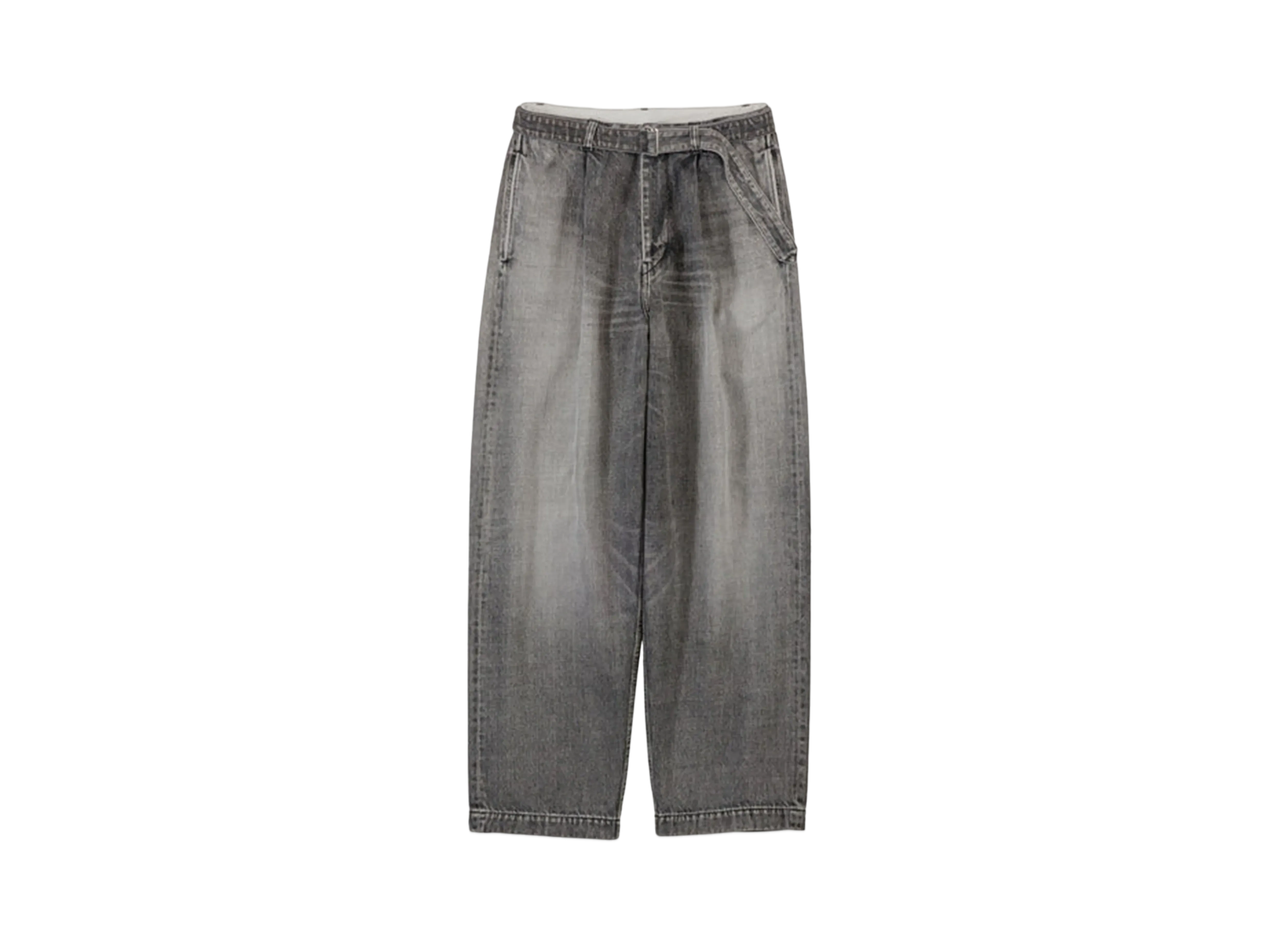 Graphpaper Selvage Denim Belted Pants - Light Fade - "Black"