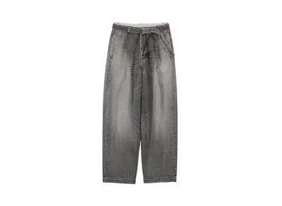 Graphpaper Selvage Denim Belted Pants - Light Fade - "Black"