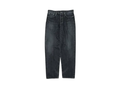 Graphpaper Selvage Denim Five Pocket Tapered Pants -Dark Fade- "Black"