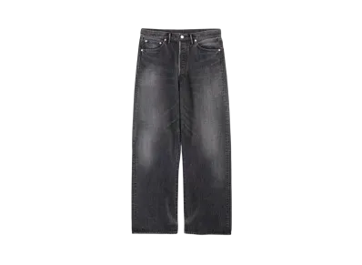 Graphpaper Selvage Denim Five Pocket Wide Straight Pants -Dark Fade- "Black"