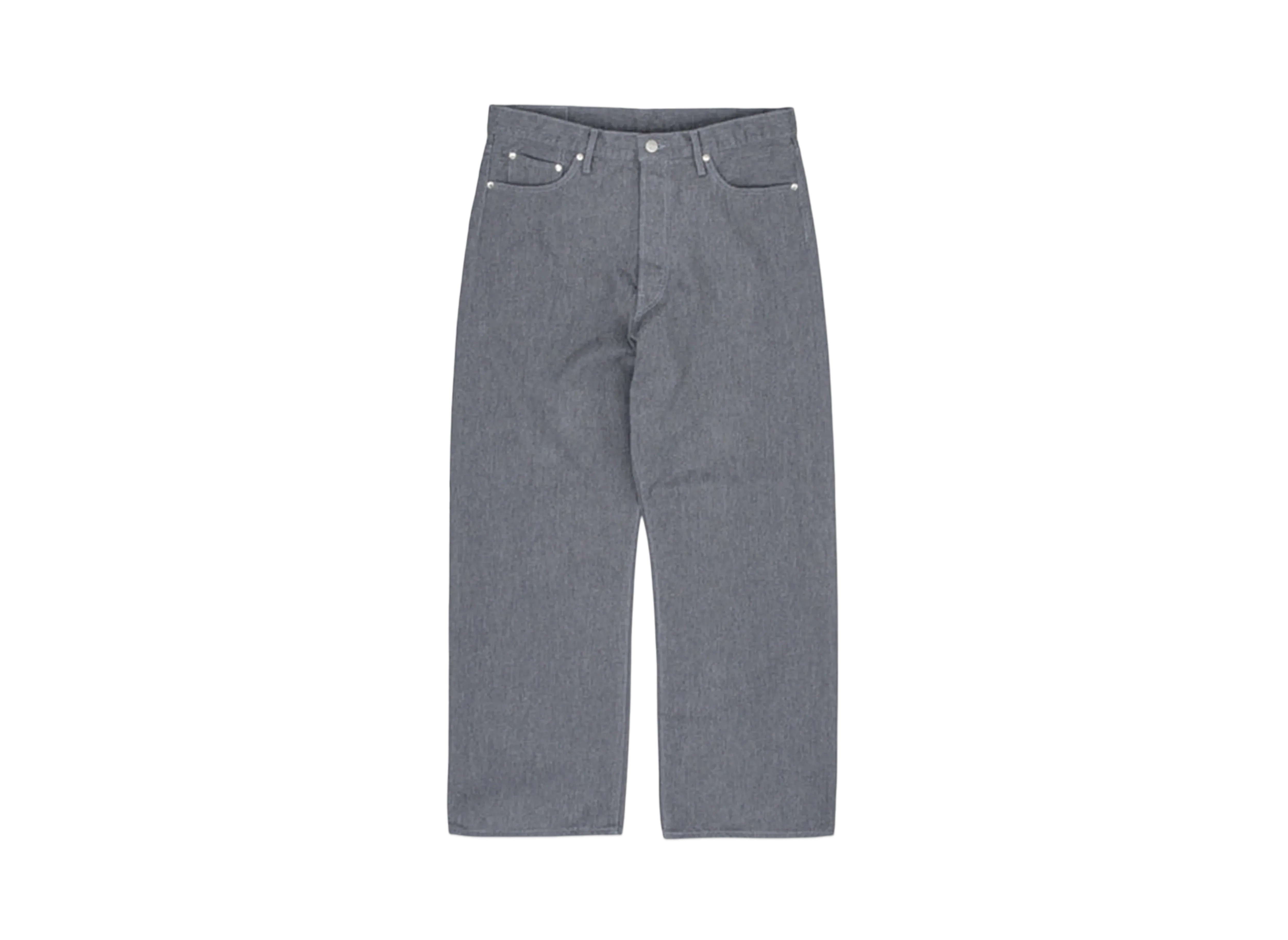Graphpaper Colorfast Denim Five Pocket Wide Straight Pants "Grey"