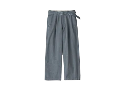Graphpaper Colorfast Denim Belted Pants "Grey"