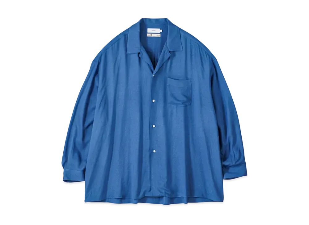 Graphpaper Sidogras Twill Viscose Oversized Sleeping Shirt "Blue"
