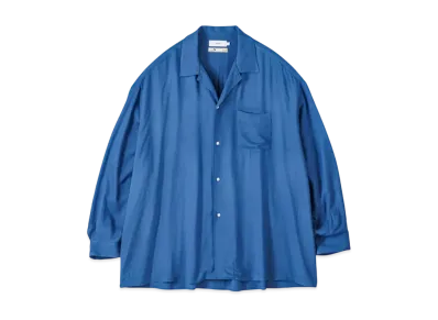 Graphpaper Sidogras Twill Viscose Oversized Sleeping Shirt "Blue"