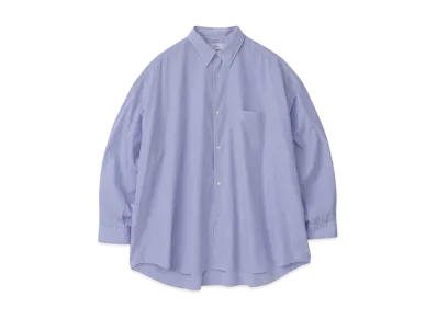 Graphpaper Broad L/S Oversized Regular Collar Shirt "Blue Stripe"