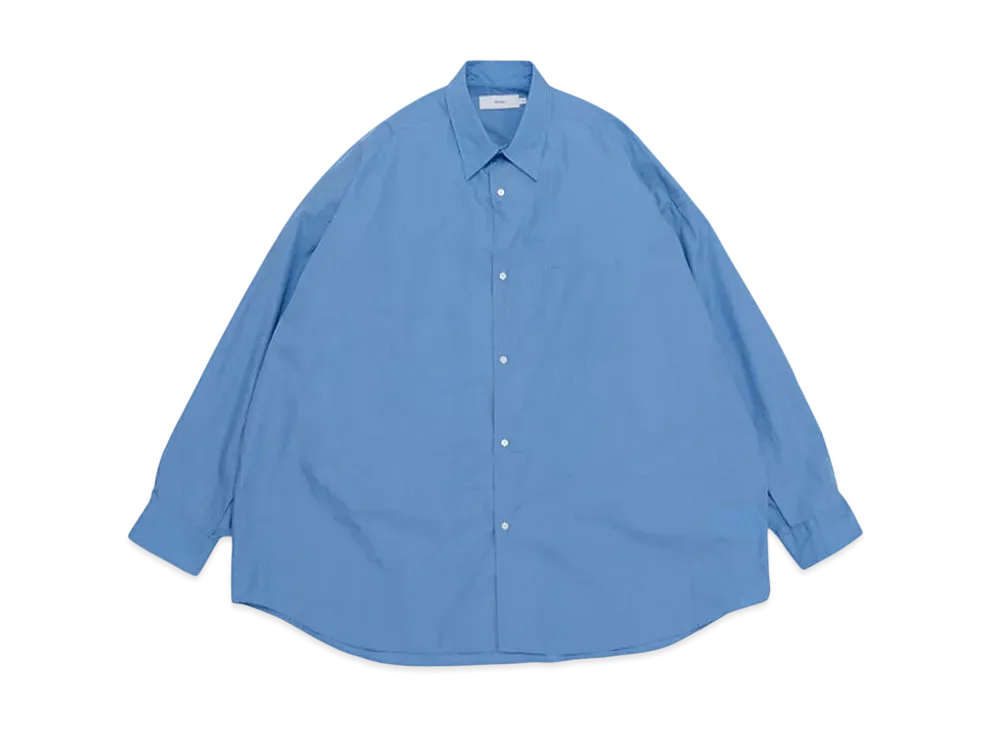 Graphpaper Broad L/S Oversized Regular Collar Shirt "Blue"