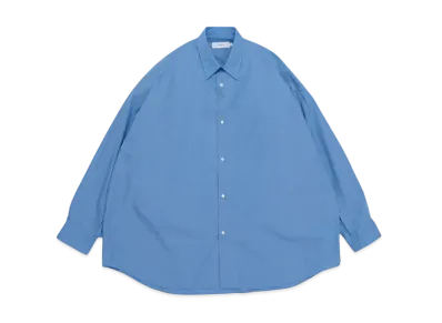 Graphpaper Broad L/S Oversized Regular Collar Shirt "Blue"