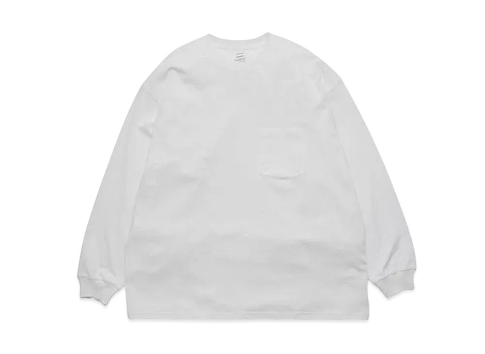 Graphpaper L/S Oversized Pocket Tee "White"
