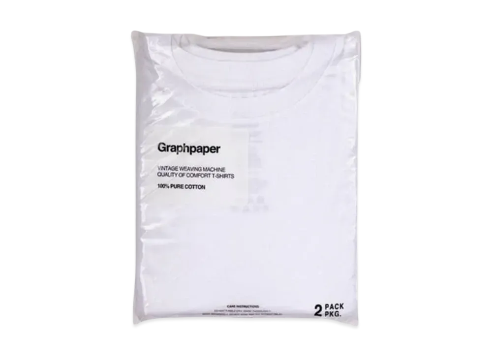 Graphpaper 2-Pack Crew Neck Tee "White"