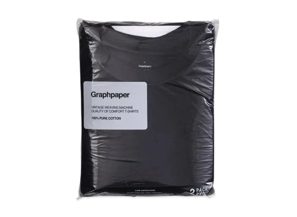 Graphpaper 2-Pack S/S Pocket Tee "Black"