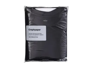 Graphpaper 2-Pack S/S Pocket Tee "Black"