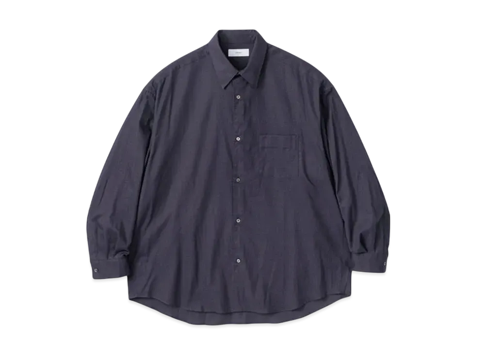 Graphpaper Cotton Cashmere L/S Oversized Regular Collar Shirt "Navy"