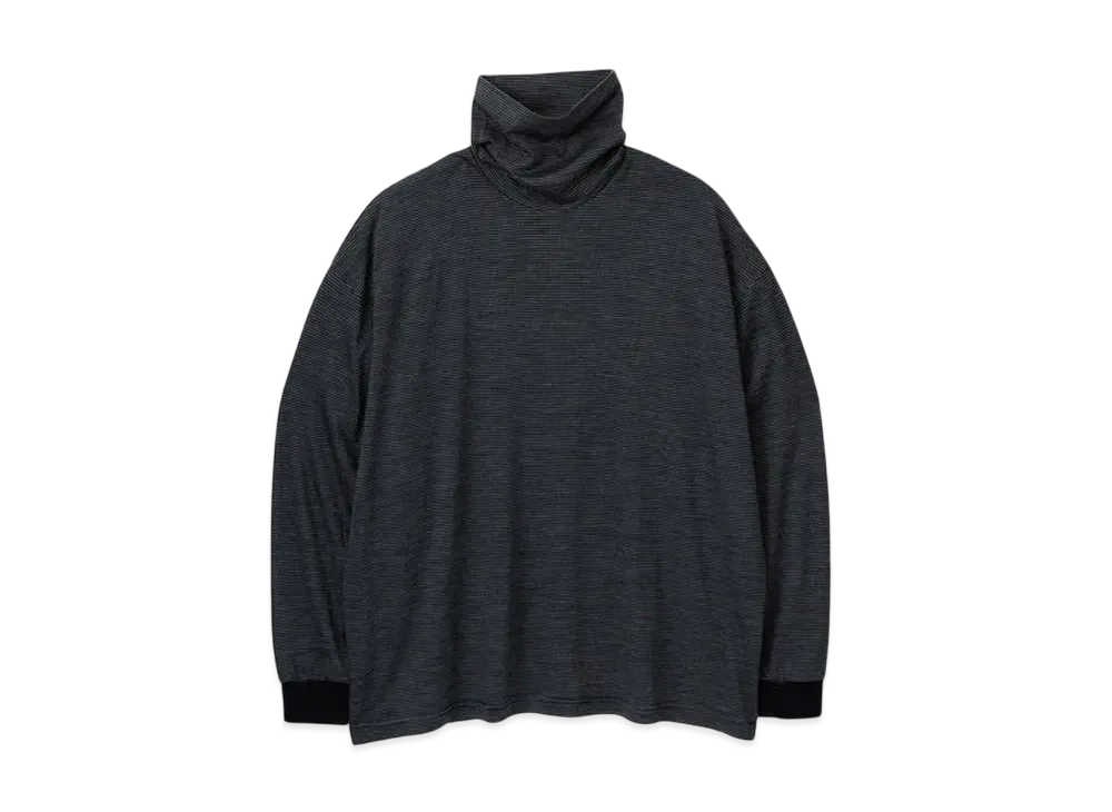 Graphpaper Wool Border L/S Turtle Neck Tee 