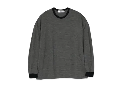 Graphpaper Wool Border L/S Tee "Black/White"