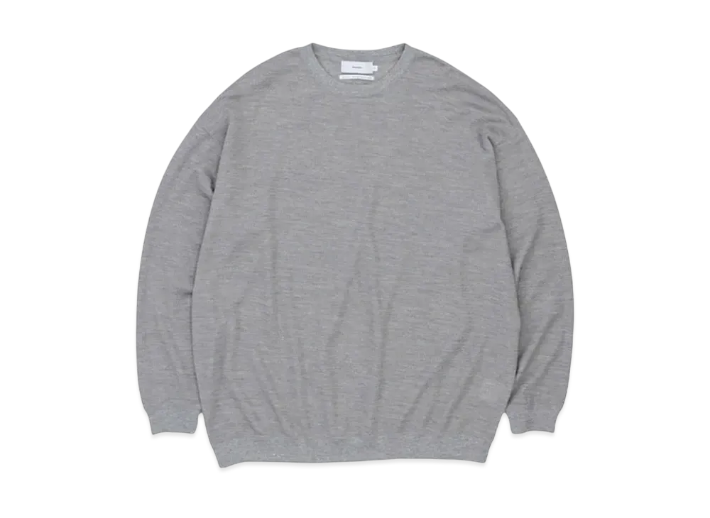 Graphpaper Wool Honeycomb Crew Neck Thermal "Grey"