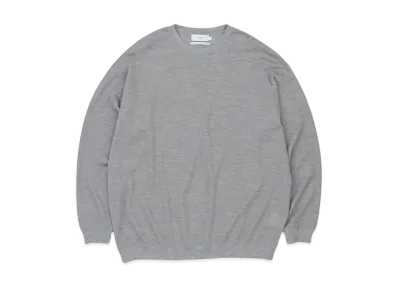 Graphpaper Wool Honeycomb Crew Neck Thermal "Grey"