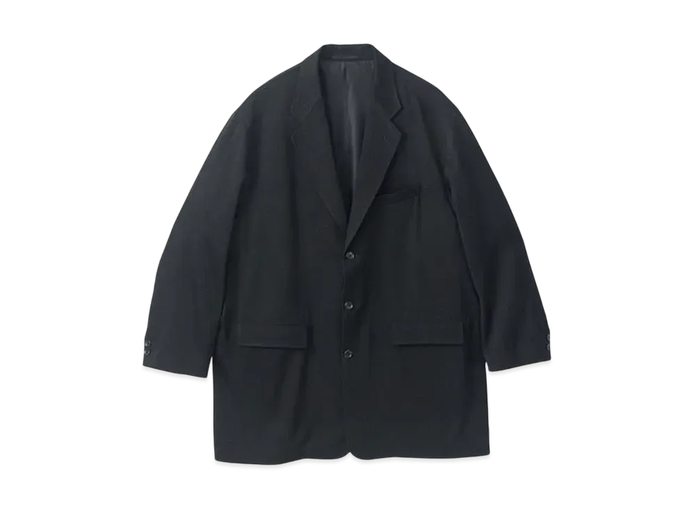 Graphpaper Wool Doeskin Long Jacket "Black"