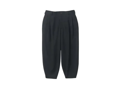 Graphpaper Wool Doeskin Tapered Trousers "Black"