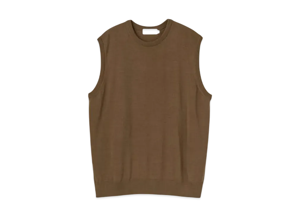 Graphpaper High Gauge Knit Vest "Brown"