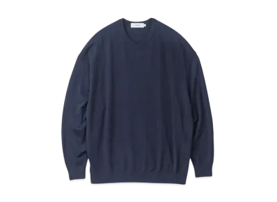 Graphpaper High Gauge V Neck Knit "Navy"