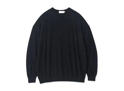 Graphpaper High Gauge L/S Crew Neck Knit "Black"