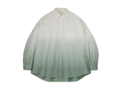 Graphpaper Broad L/S Oversized Band Collar Shirt "Pale Green"