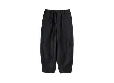 Graphpaper Back Satin Linen Cupro Parachute Pants "Black"