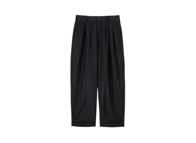 Graphpaper Boiled Wool 3 Pleat Trousers "Black"