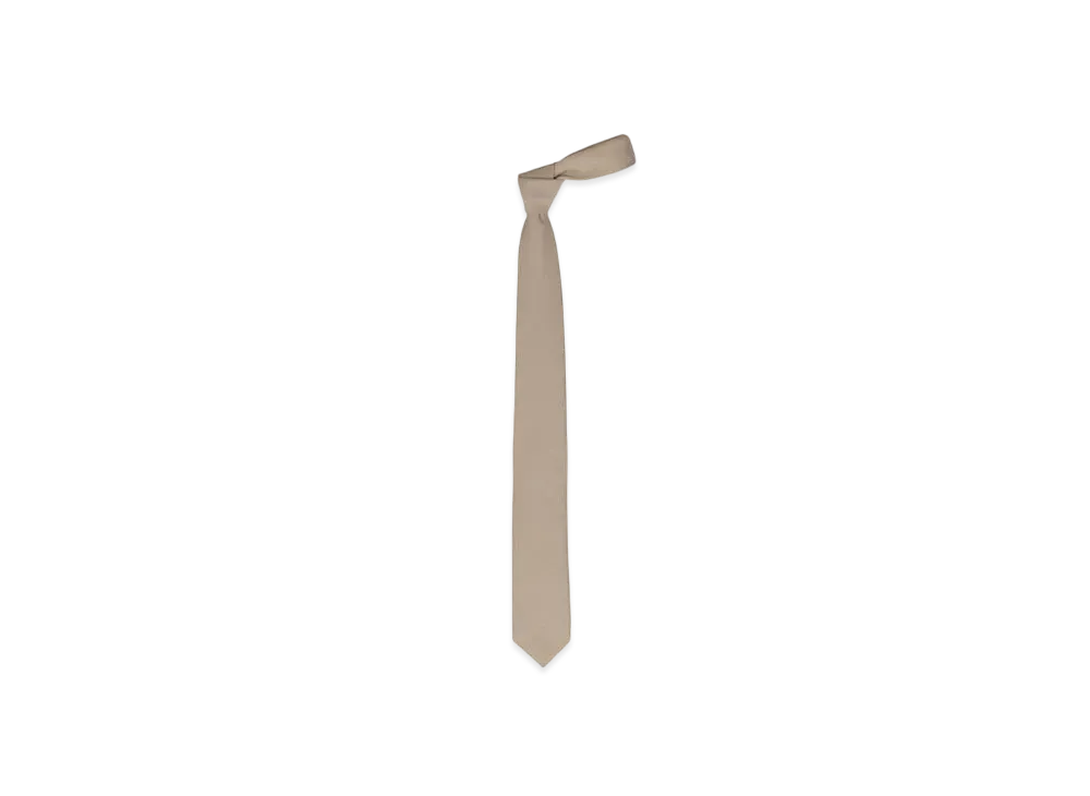 Graphpaper Boiled Wool Necktie "Beigh"