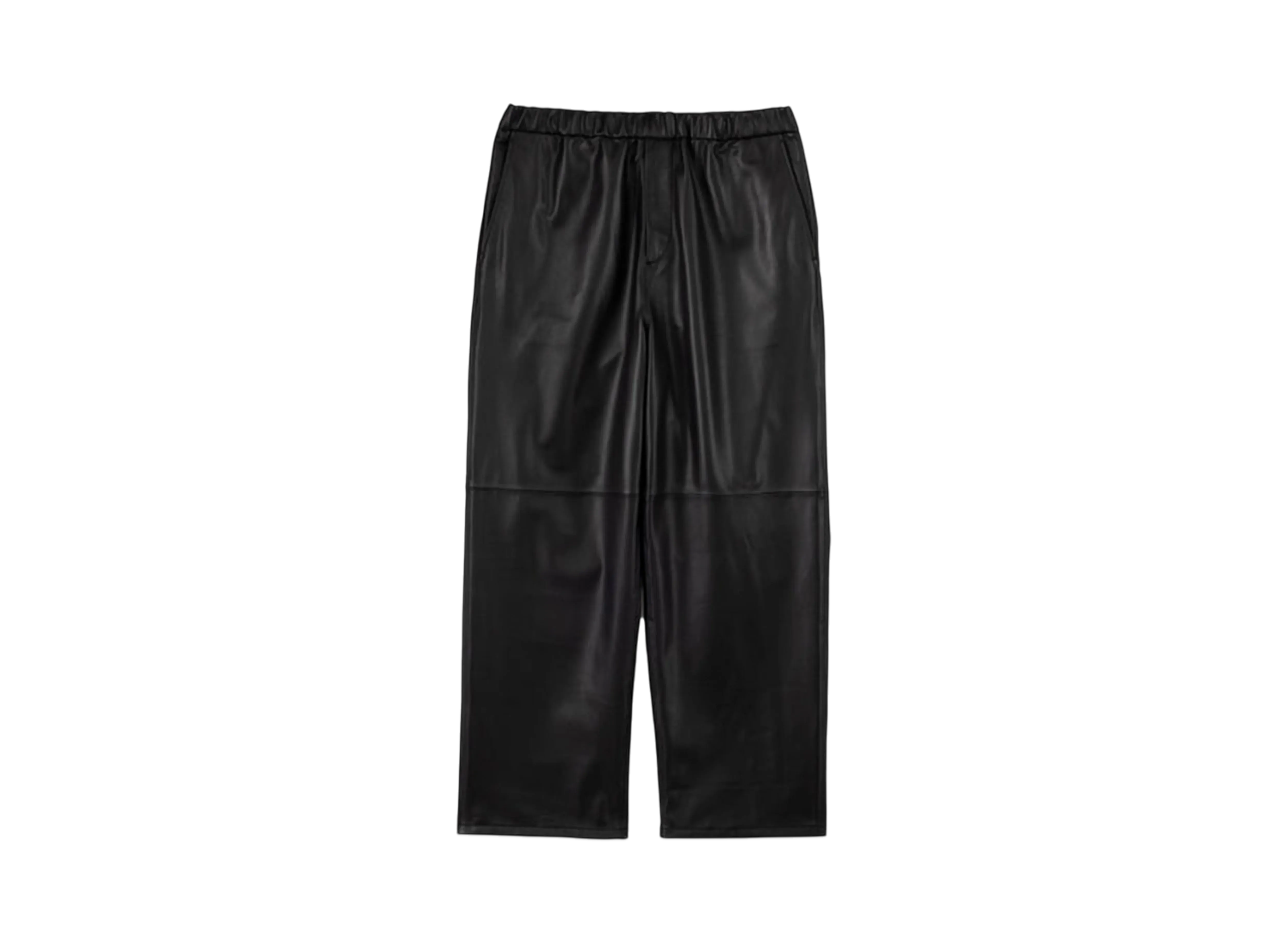 Graphpaper Lamb Leather Wide Easy Pants "Black"