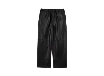 Graphpaper Lamb Leather Wide Easy Pants "Black"
