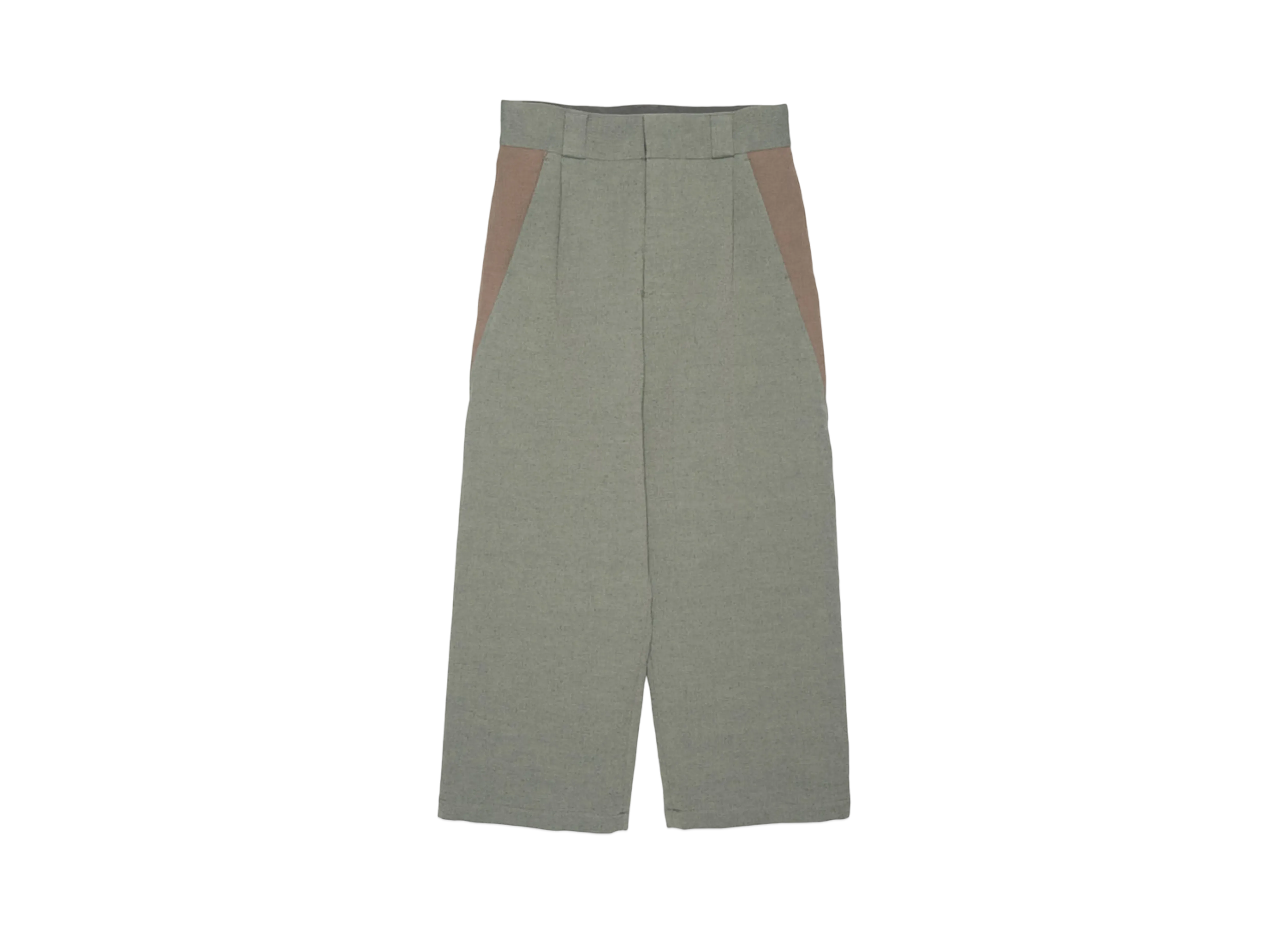 Graphpaper Side Seamless Cropped Pants "Grey Green"