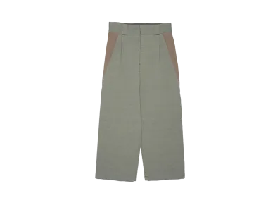 Graphpaper Side Seamless Cropped Pants "Grey Green"