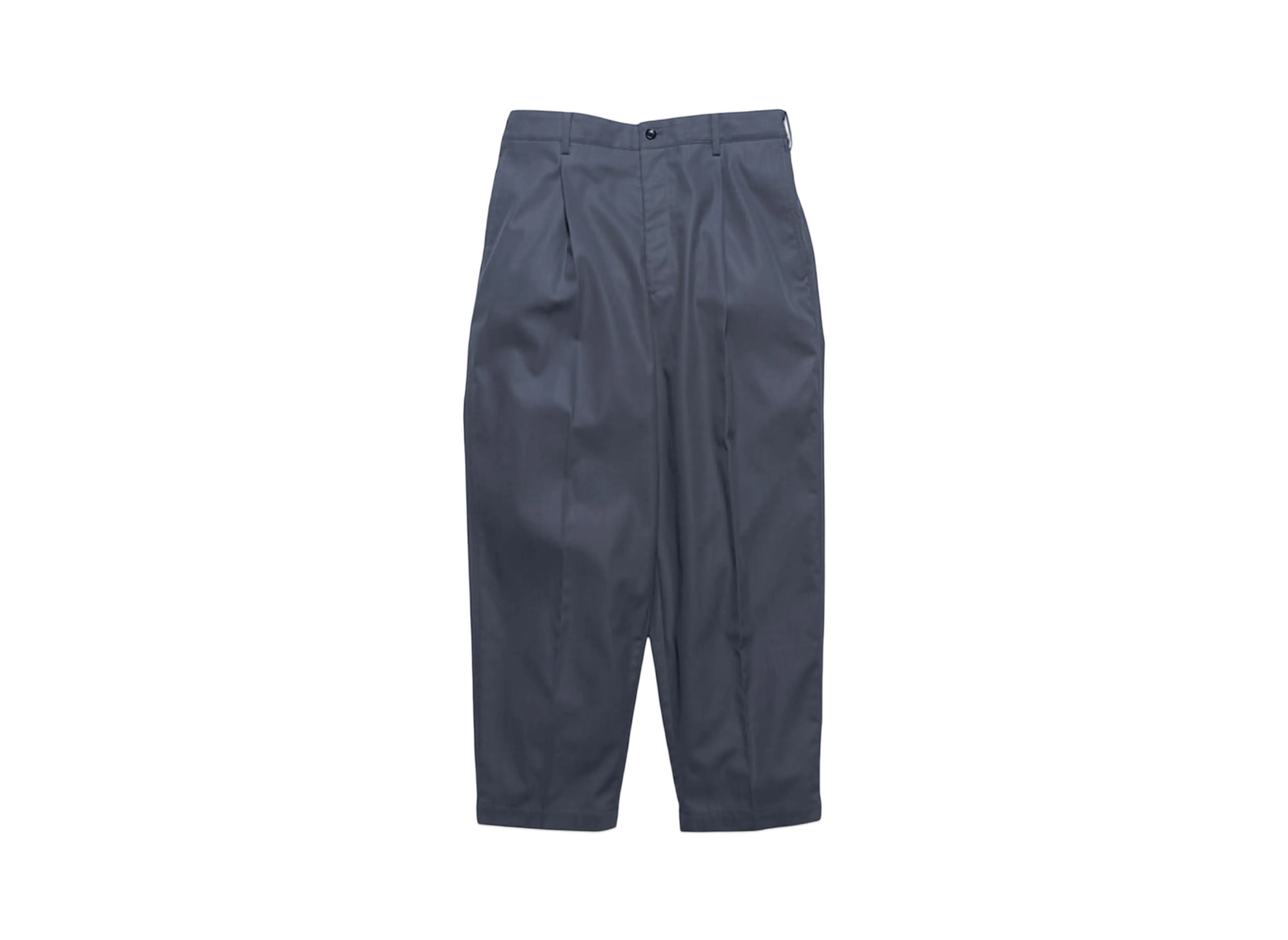 Graphpaper Wooly Cotton Twill Wide Tapered Slacks "C.Grey"