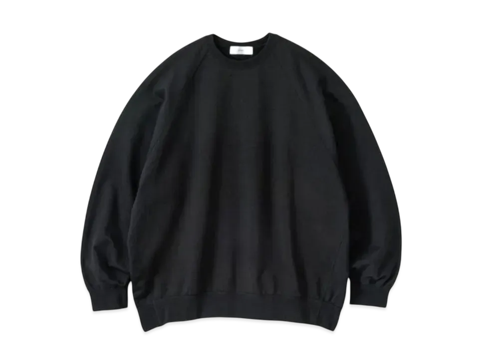 Graphpaper Ultra Compact Terry Crew Neck Sweater "Black"