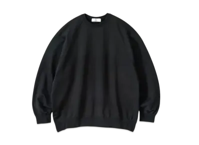 Graphpaper Ultra Compact Terry Crew Neck Sweater "Black"