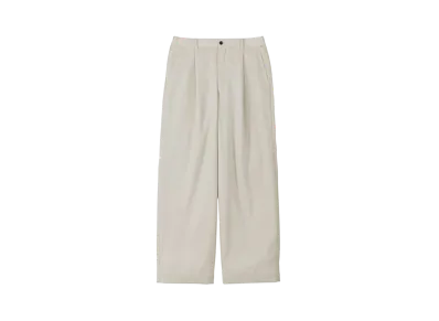 Graphpaper Techno Wool Nylon Wide Tapered Trousers "Beigh"