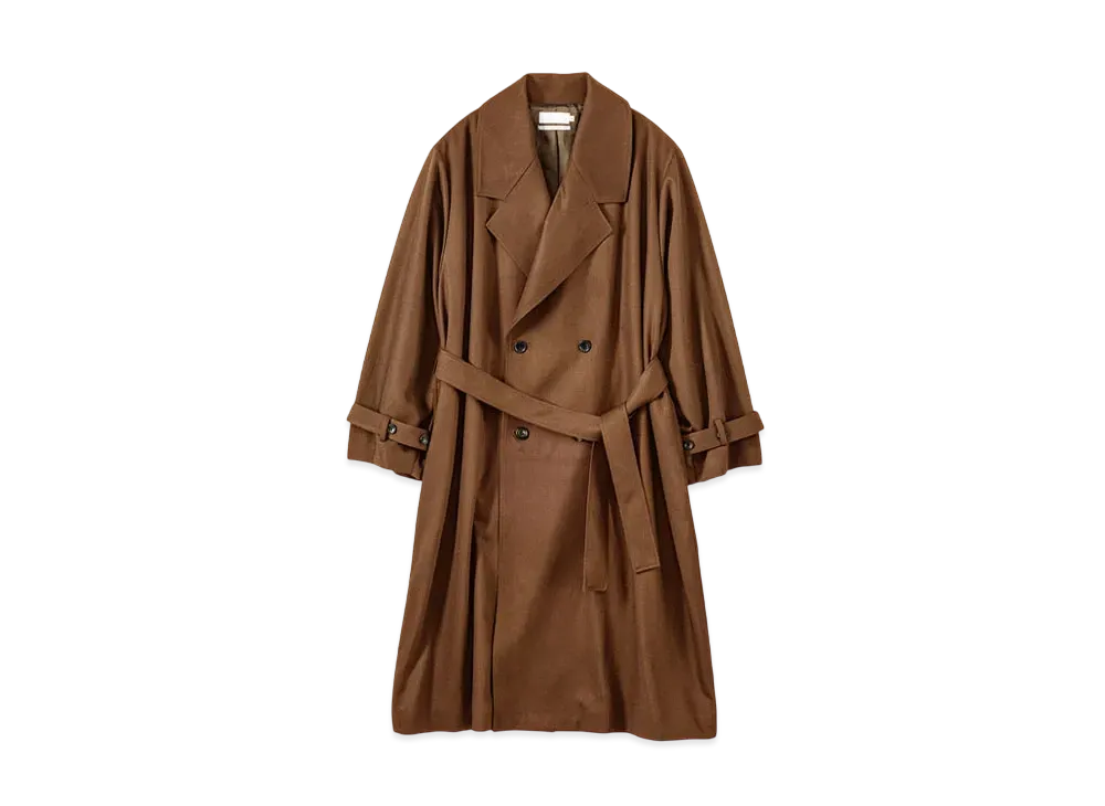 Graphpaper Techno Wool Nylon Trench Coat "Brown"