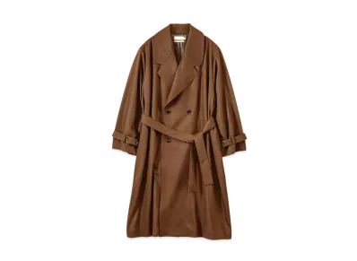 Graphpaper Techno Wool Nylon Trench Coat "Brown"