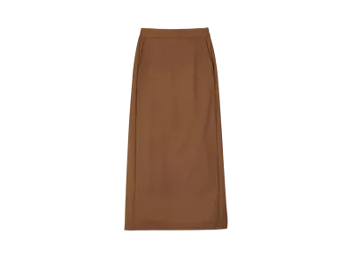Graphpaper Techno Wool Nylon Easy Pencil Skirt "Brown"
