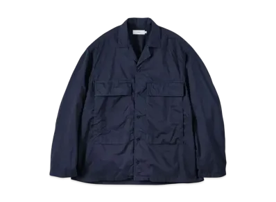 Graphpaper Garment Dyed Typewriter Fatigue Shirt "Navy"