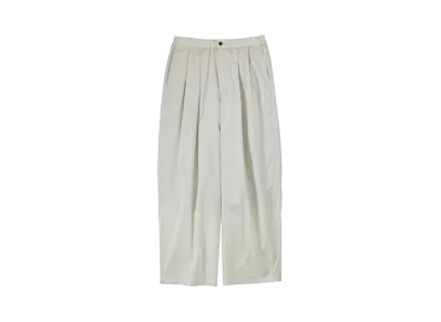 Graphpaper Silicon Poplin Two Tuck Easy Pants "Ecru"