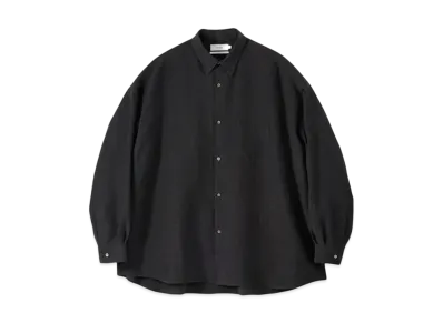 Graphpaper Linen Cupro L/S Oversized Regular Collar Shirt "Black"